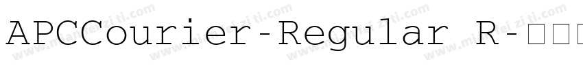 APCCourier-Regular R字体转换